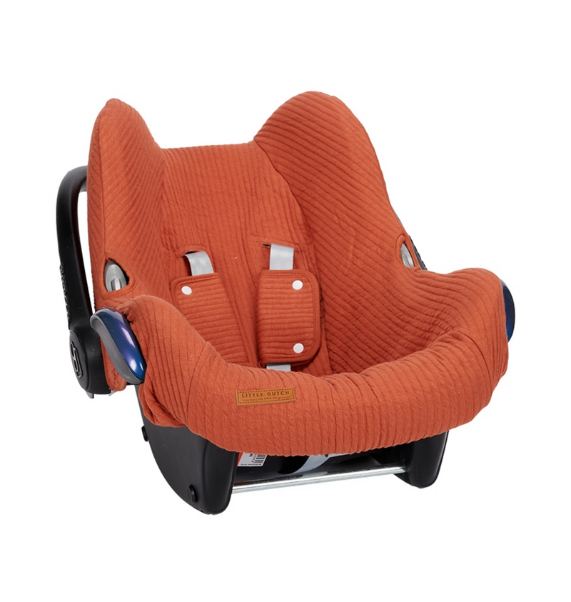 Housse de siège auto pour bébé 0+ Rouge rouille pur | Little Dutch