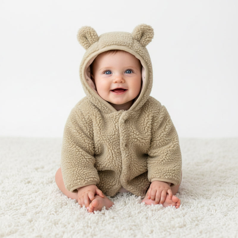 Teddy Newborn Jacke Soft Green für Babys