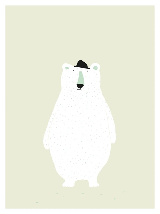 Affiche 30 x 40 cm Monsieur Ours Polaire | Trixie