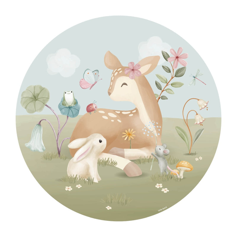 Papier peint intissé rond Fairy Garden | Little Dutch