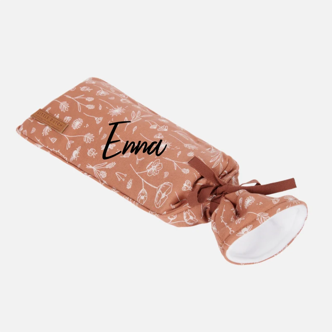 Hot Water Bottle Cover Wild Flowers Rust | Little Dutch