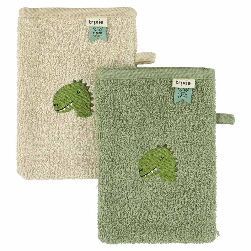 Lot de 2 gants de toilette – Mr. Dino | Trixie