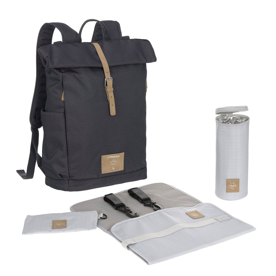 Sac à dos à langer - Sac à dos à roulettes, bleu denim (édition limitée) | Lässig