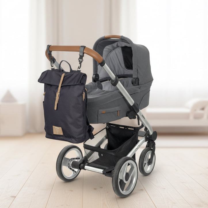 Sac à dos à langer - Sac à dos à roulettes, bleu denim (édition limitée) | Lässig