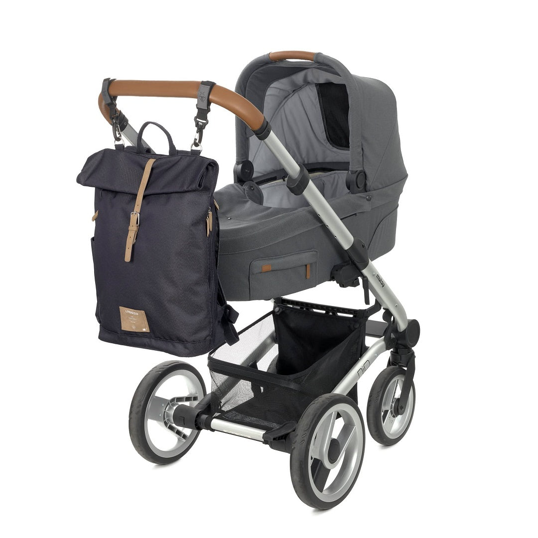 Sac à dos à langer - Sac à dos à roulettes, bleu denim (édition limitée) | Lässig