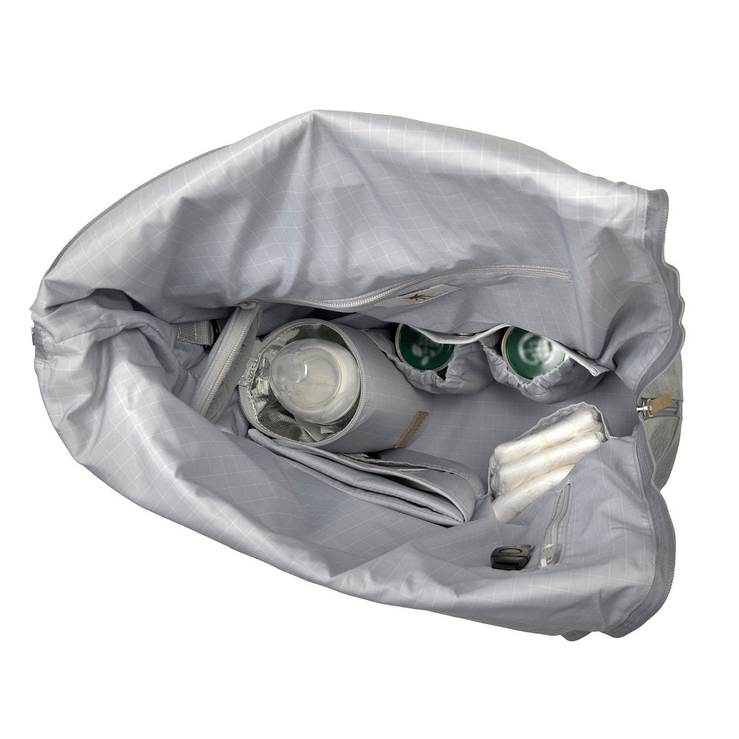 Sac à dos à langer - Sac à dos à roulettes, Grey Mélange (édition limitée) | Lässig
