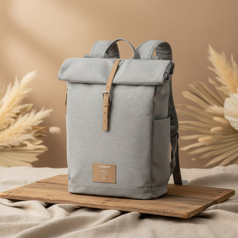 Sac à dos à langer - Sac à dos à roulettes, Grey Mélange (édition limitée) | Lässig