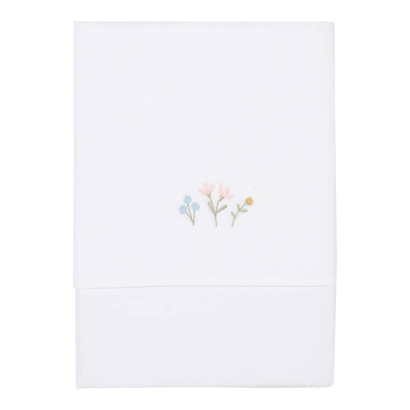 Drap de lit enfant Fleurs et Papillons 110 x 140 cm | Little Dutch