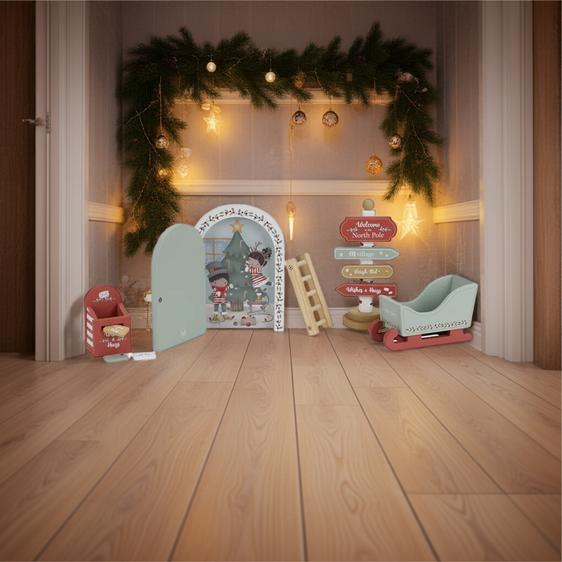 Ensemble d'accessoires de Noël pour gnomes, y compris une porte pour gnomes | Little Dutch
