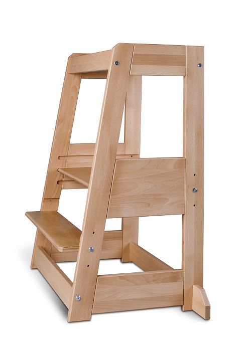 tiSsi® Geschwister-Lernturm Felix Natur – Premium Lernturm für 2 Kinder | personalisierbar