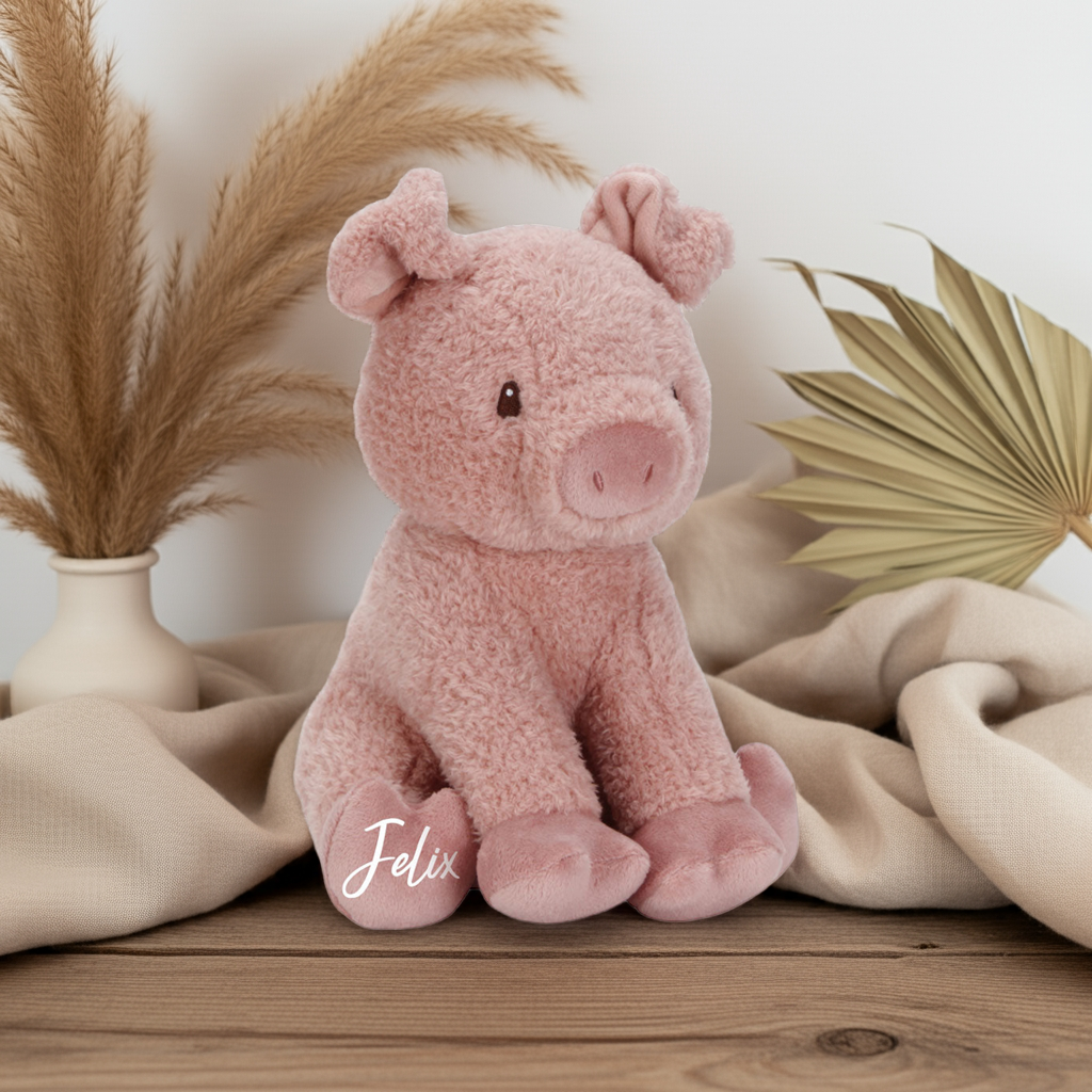 Kuscheltier Glücksschwein 25 cm Little Farm | Geschenk zur Geburt & Taufe