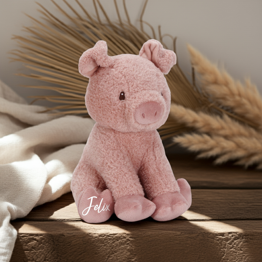 Kuscheltier Glücksschwein 25 cm Little Farm | Geschenk zur Geburt & Taufe