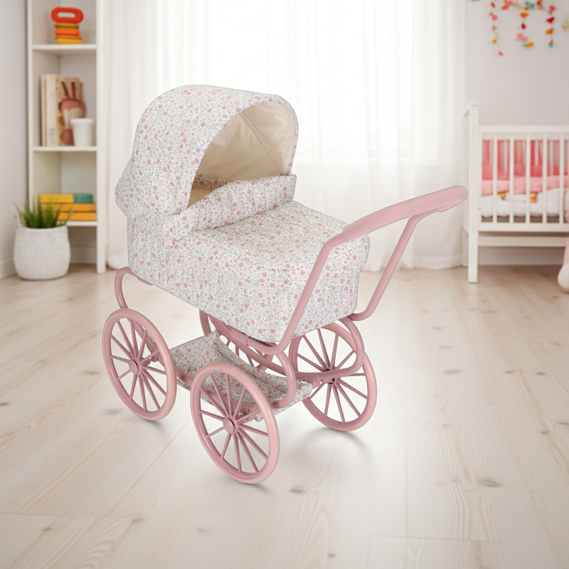 Poussette de poupée en métal Soft Flowers