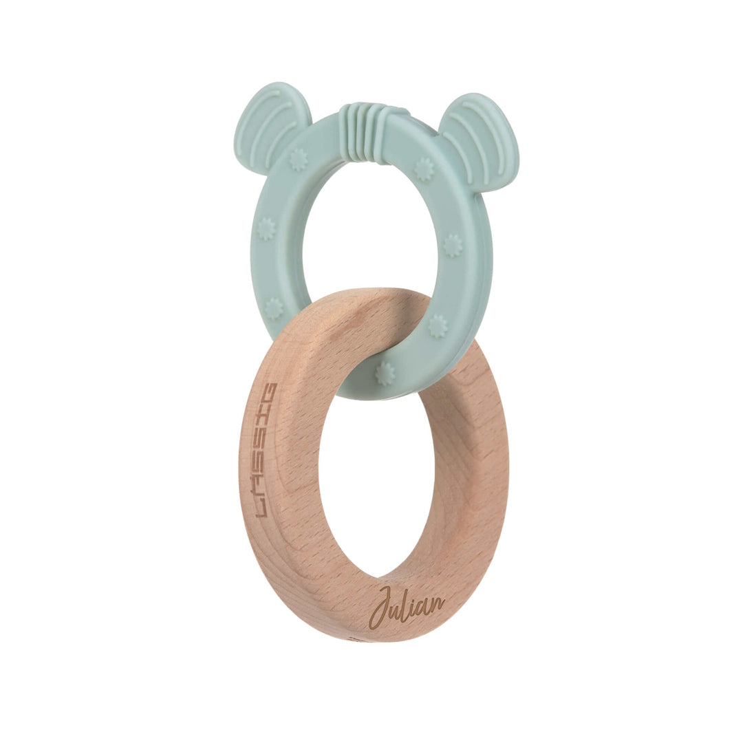 Jouet à saisir avec aide à la morsure pour chien, bois/silicone | Lässig