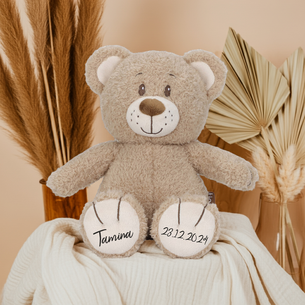 Personalized Teddy Bear with Name – Gift for Birth & Christening | Schmatzepuffer