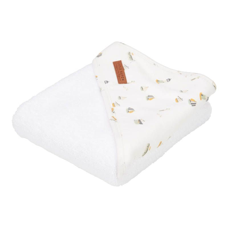 Little Dutch hooded towel Sailors Bay white