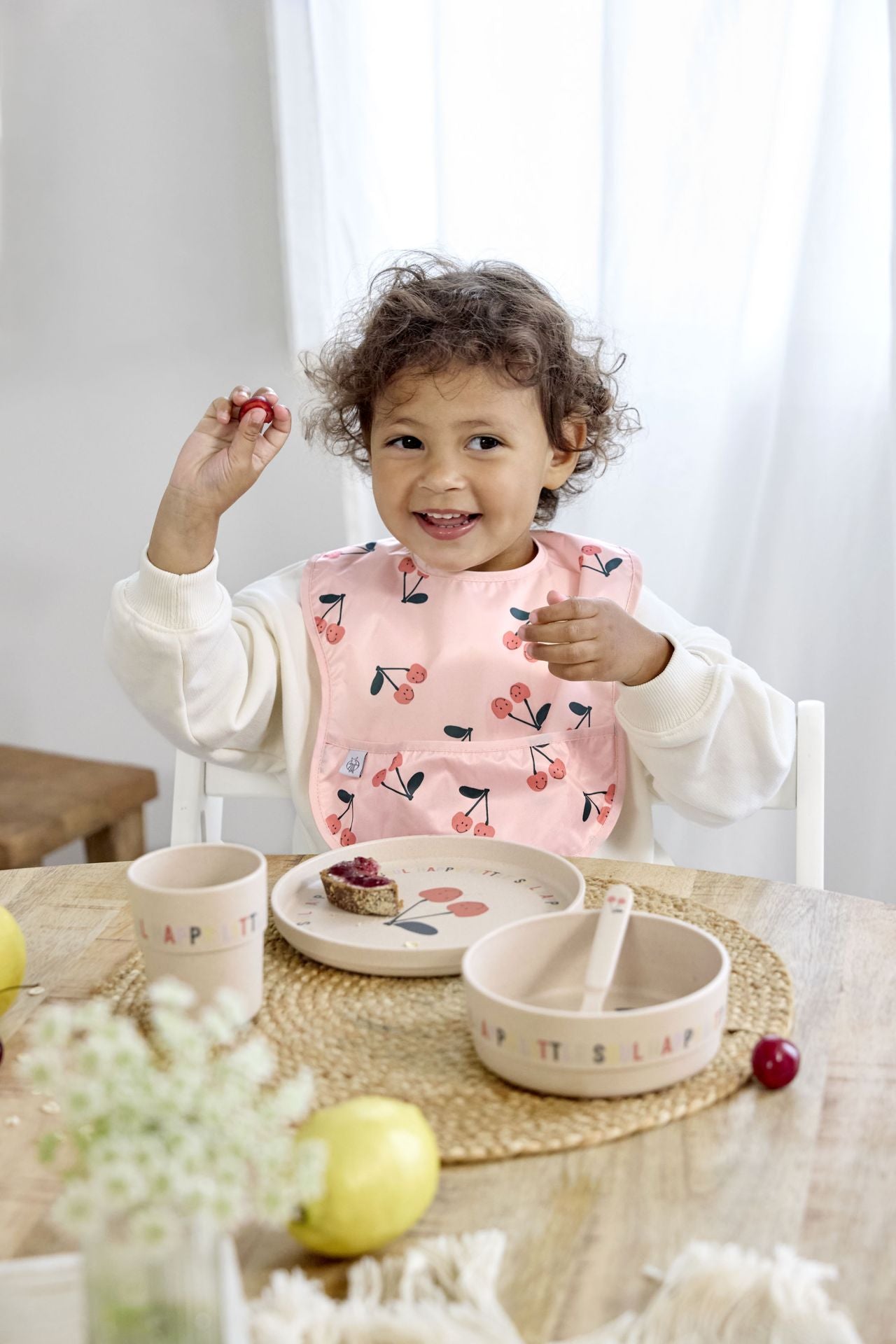Service de table pour enfants Happy Fruits - Cerise | Lässig