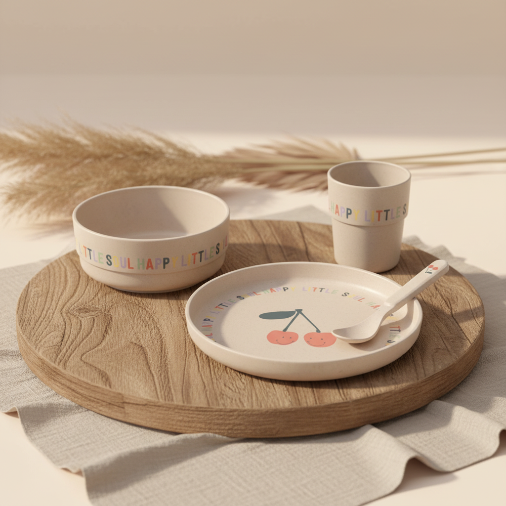 Service de table pour enfants Happy Fruits - Cerise | Lässig
