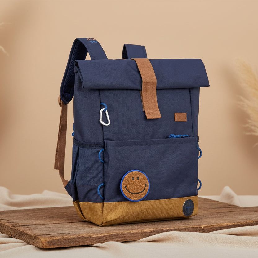 Sac à dos à roulettes pour enfants - Little Gang, Bleu foncé | Lässig