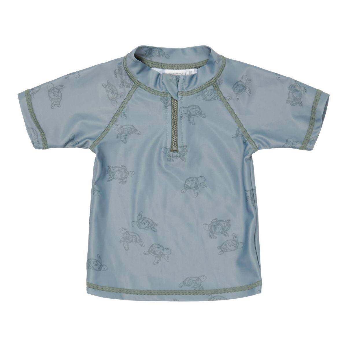 Kurzärmliges Badeshirt Turtle Island Olive | Little Dutch