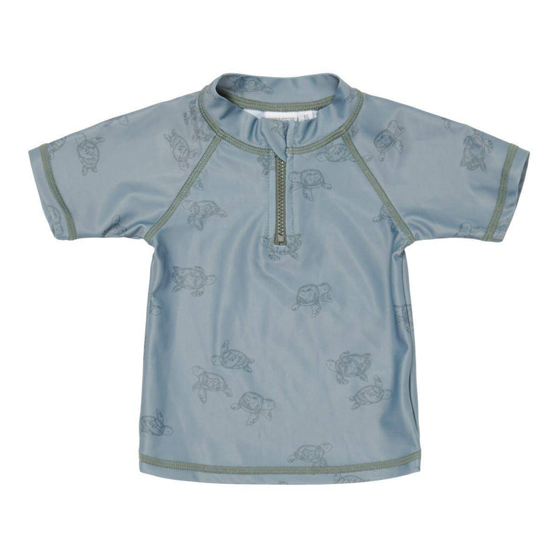 Maillot de bain à manches courtes vert olive Turtle Island | Little Dutch