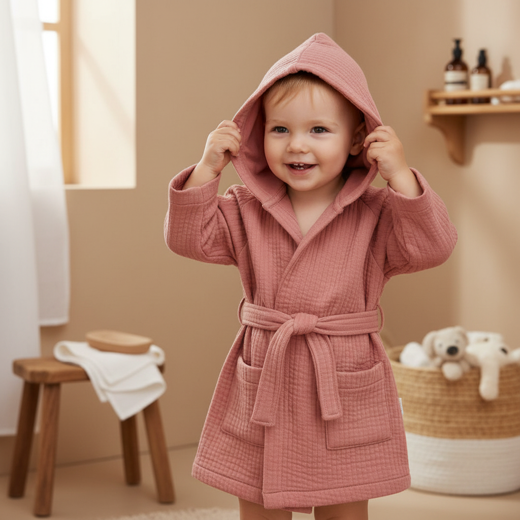 Bathrobe Pure Pink Blush | Little Dutch