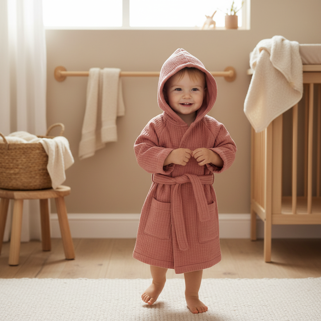 Bathrobe Pure Pink Blush | Little Dutch