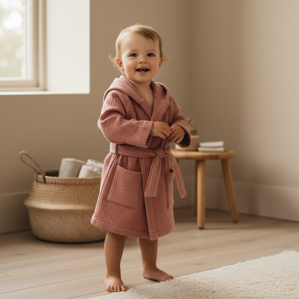 Bathrobe Pure Pink Blush | Little Dutch