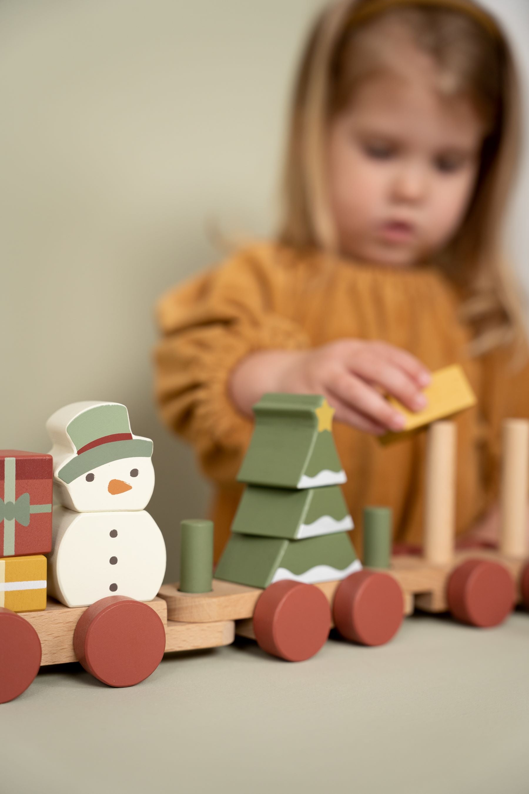 Train en bois personnalisé Noël – Cadeau de naissance