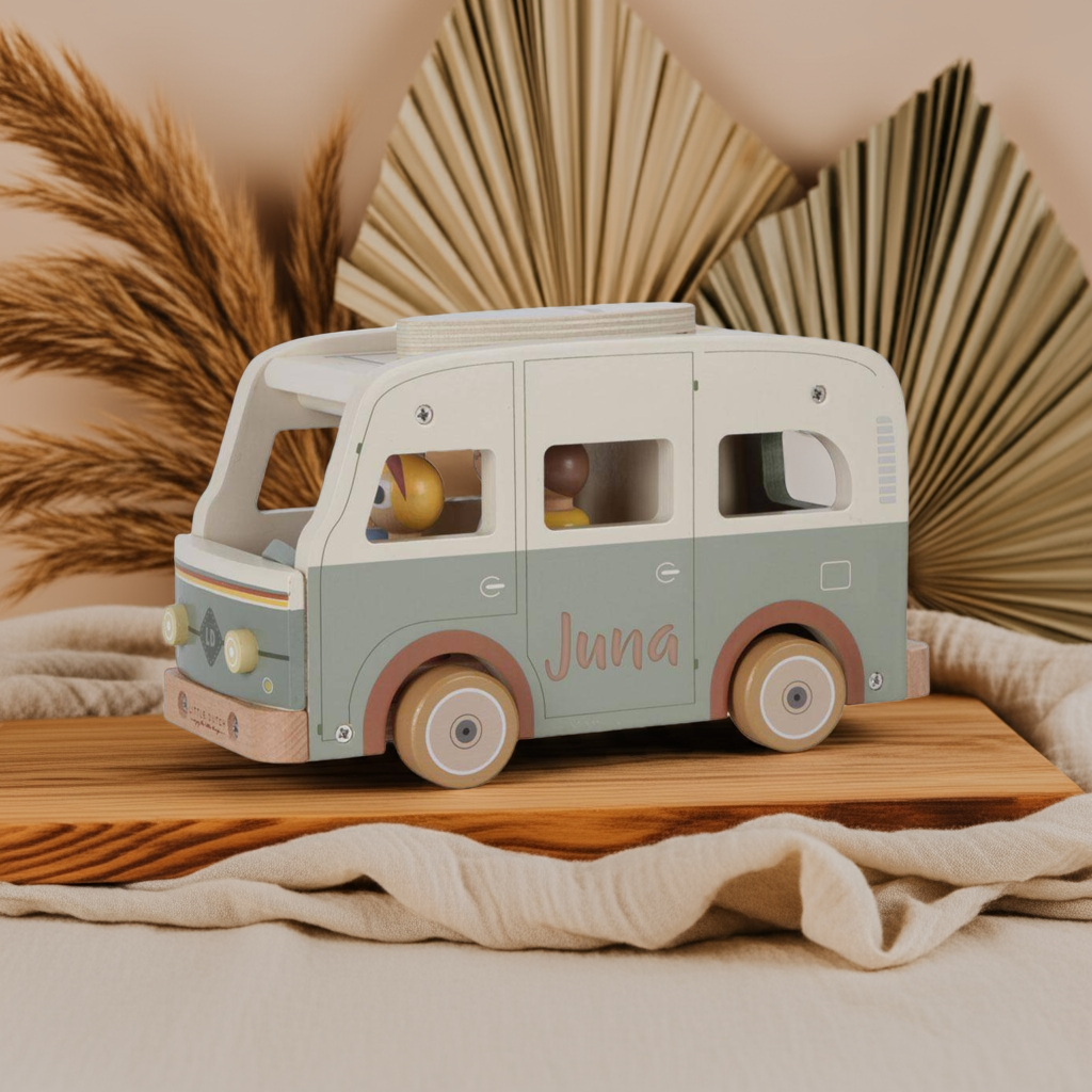 Camping-car rétro avec figurines – Jeu de rôle pour enfants