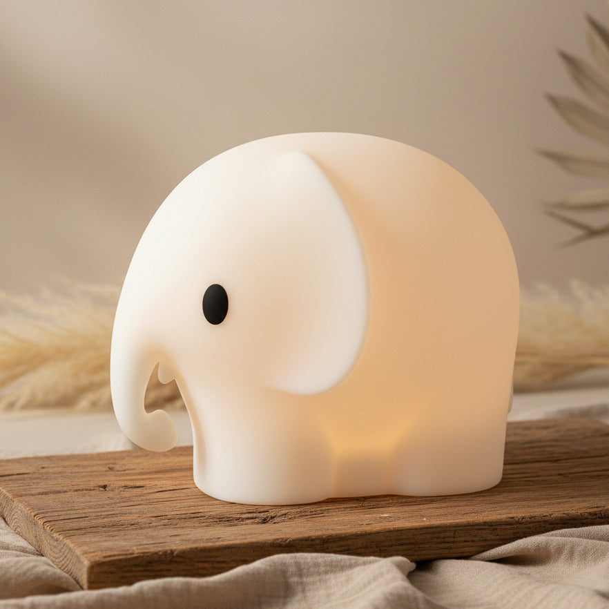 Elefanten Nachtlicht für Babys und Kinder in warmem Licht, dekorative Lampe für das Kinderzimmer mit sanfter Beleuchtung und beruhigender Atmosphäre