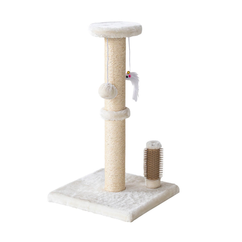 Nobby Kratzbaum Brush M in Cream 30 × 30 × 56 cm – Gesamtansicht