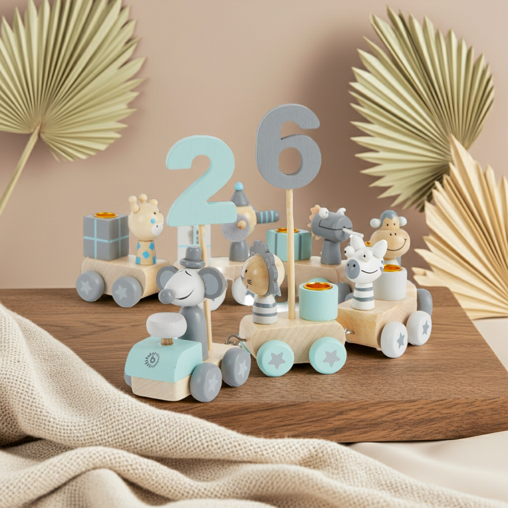 Train d'anniversaire en bois 0-99 ans | Schmatzepuffer