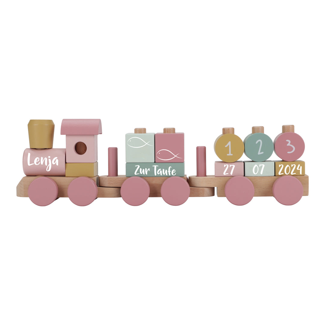 Personalized Wooden Fairy Garden Train - Christening Gift