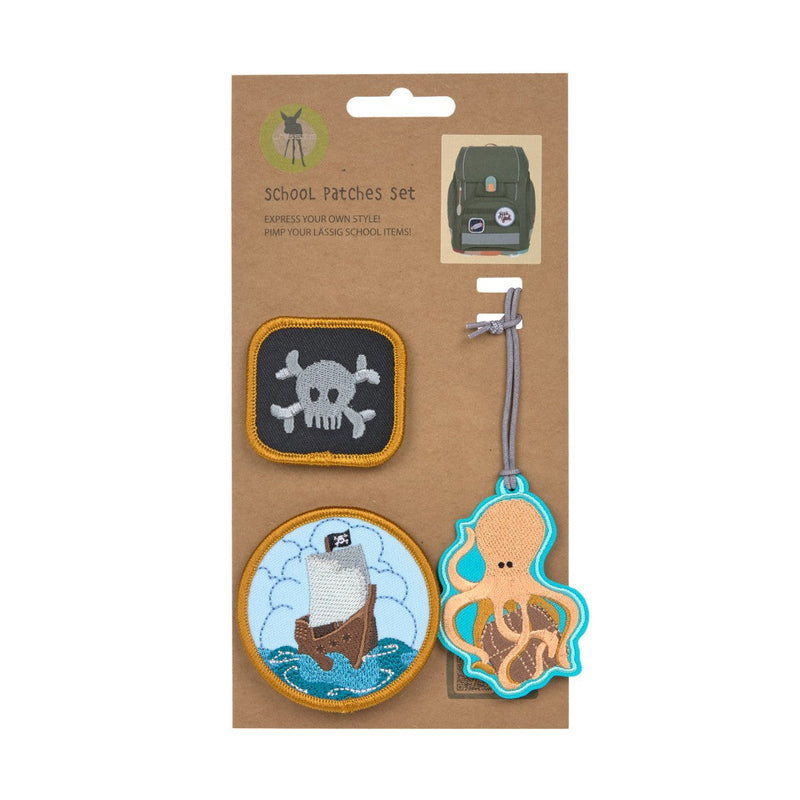 Patchs et pendentifs pour cartable pirates | Lässig