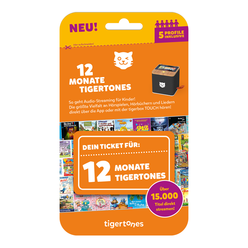 12 mois Family (jusqu'à 5 appareils) Tigertones Tigerticket Tigerbox Touch plus et Mini | Tigermedia