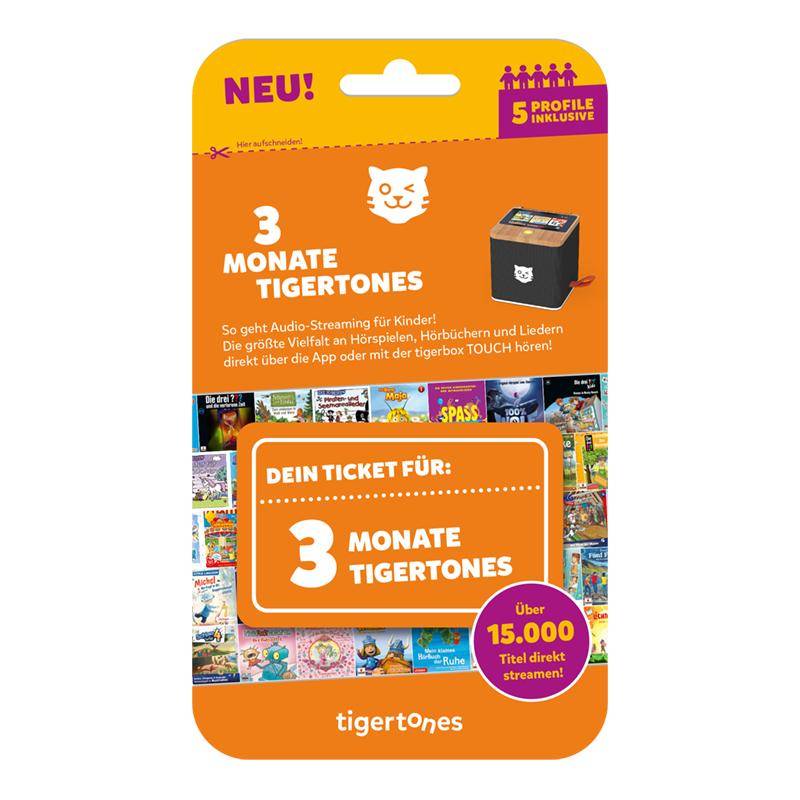 3 mois Family (jusqu'à 5 appareils) Tigertones Tigerticket Tigerbox Touch Plus et Mini | Tigermedia