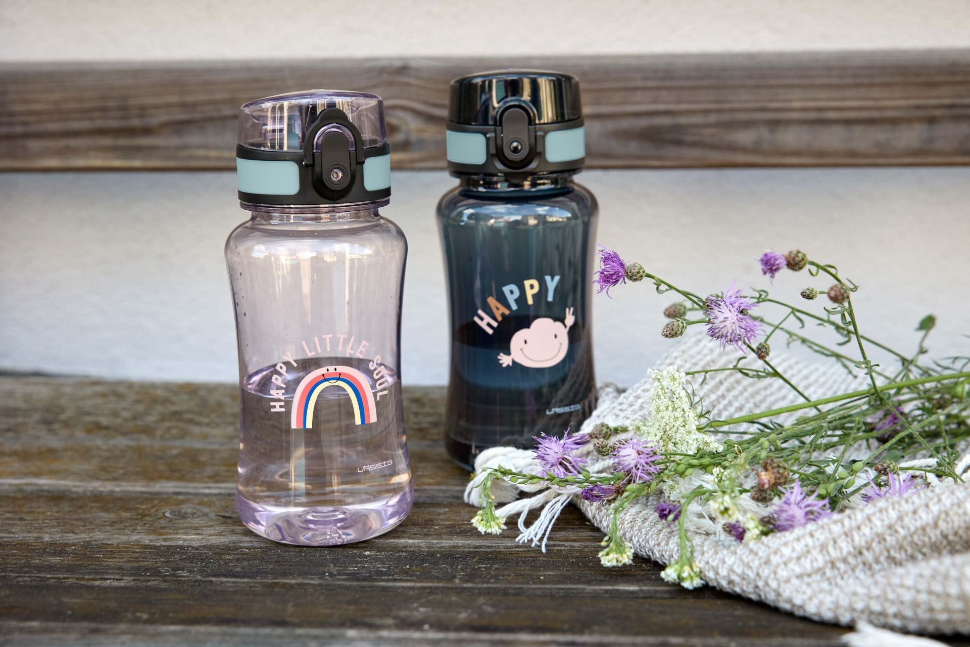 Drinking bottle 420 ml - Tiny Outdoor, Clouds | Lässig