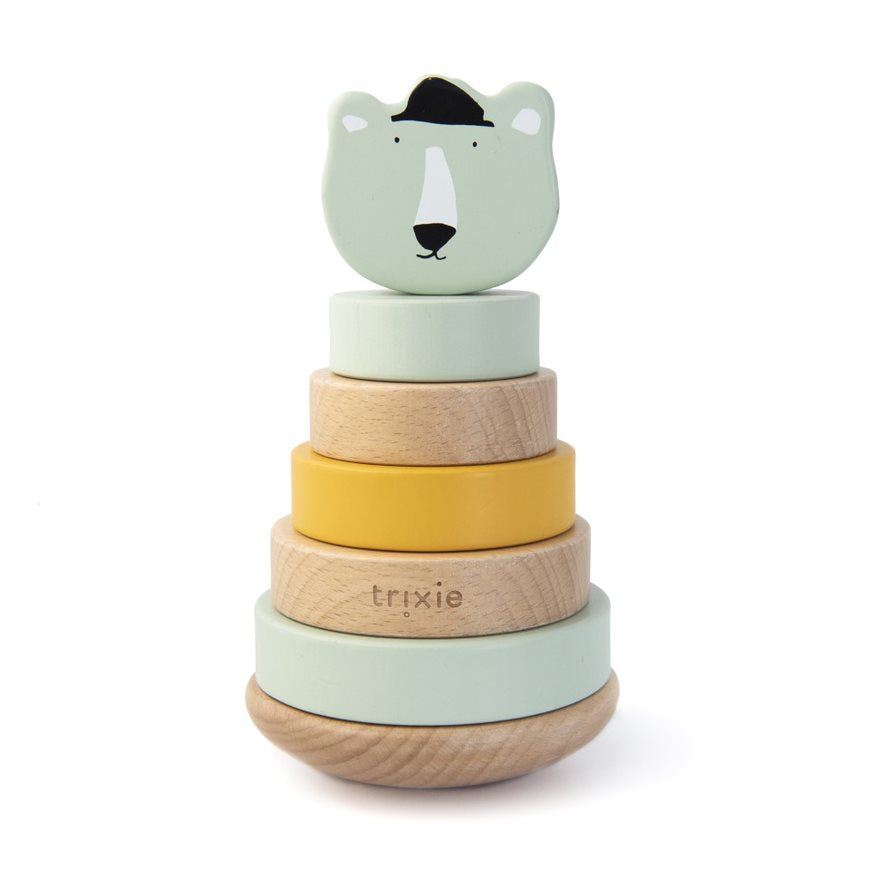 Wooden Stacking Tower - Mr. Polar Bear - For the Birth | Trixie
