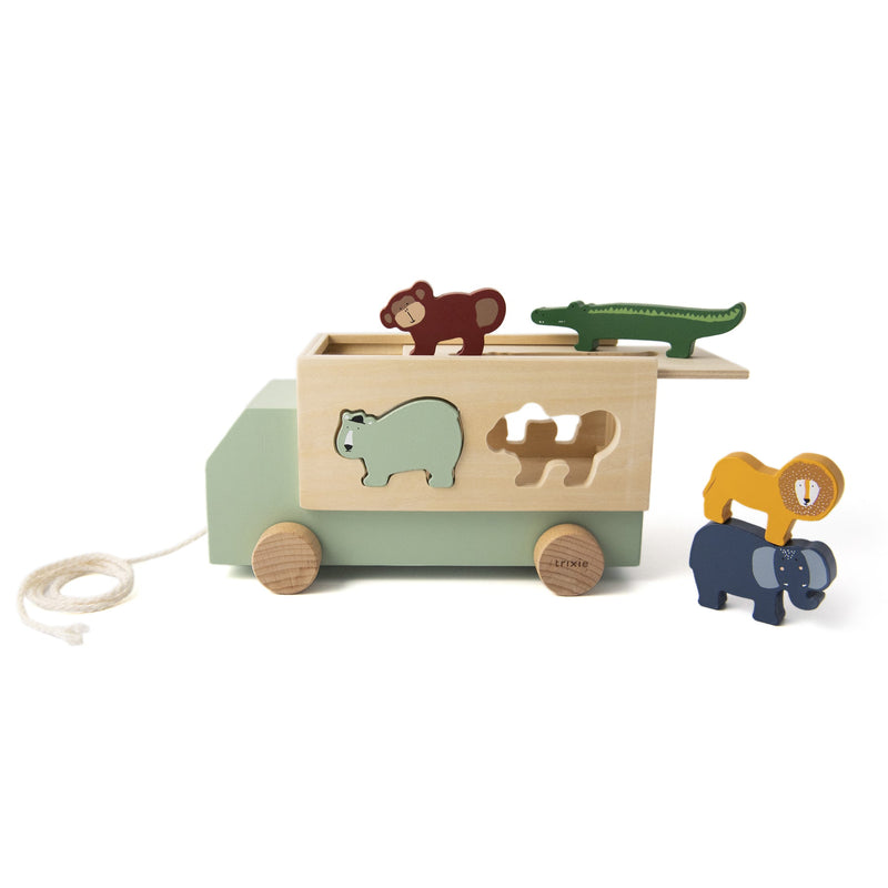 Camion en bois avec animaux | Trixie