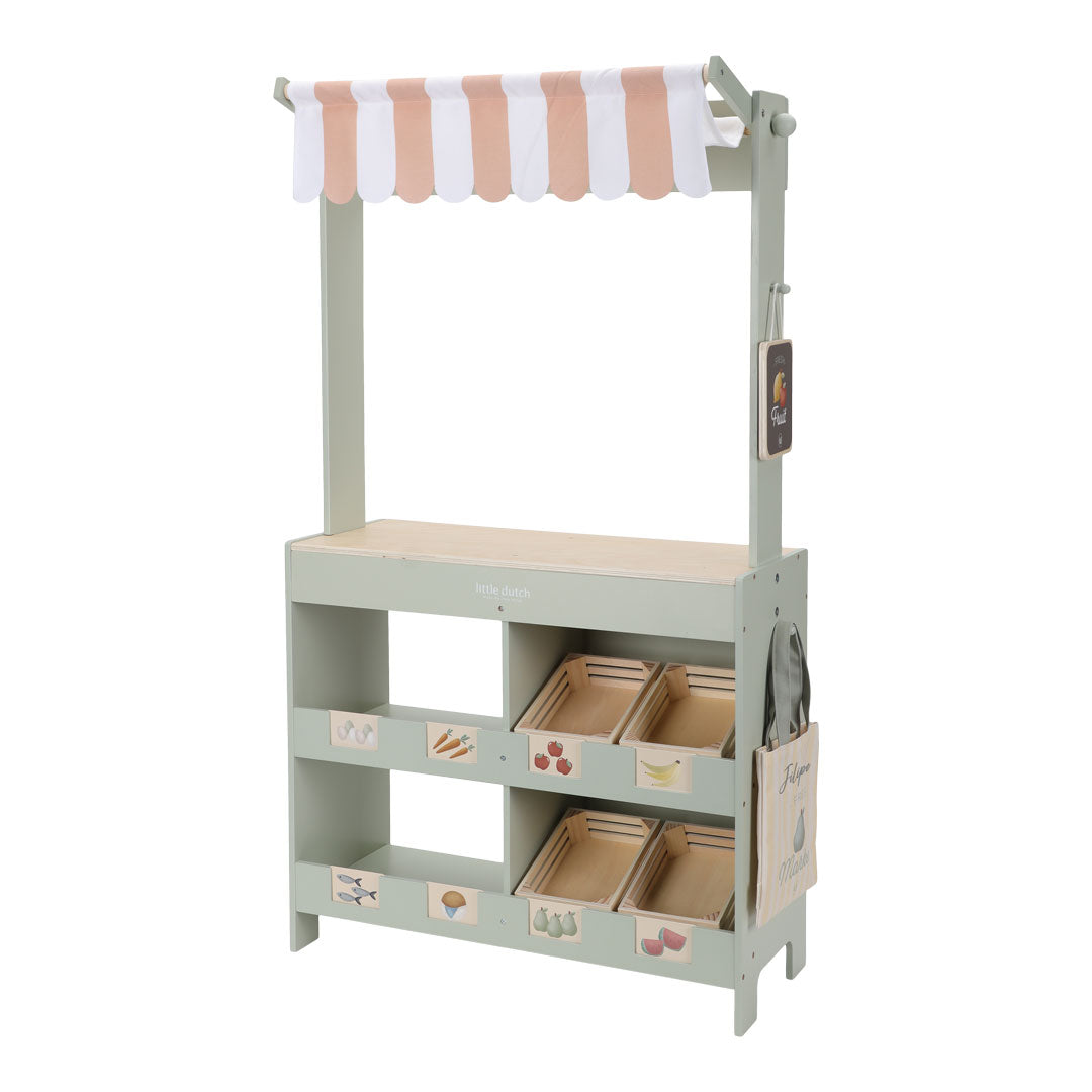 Wooden Market Stall &amp; Café – 2-in-1 Game Stand