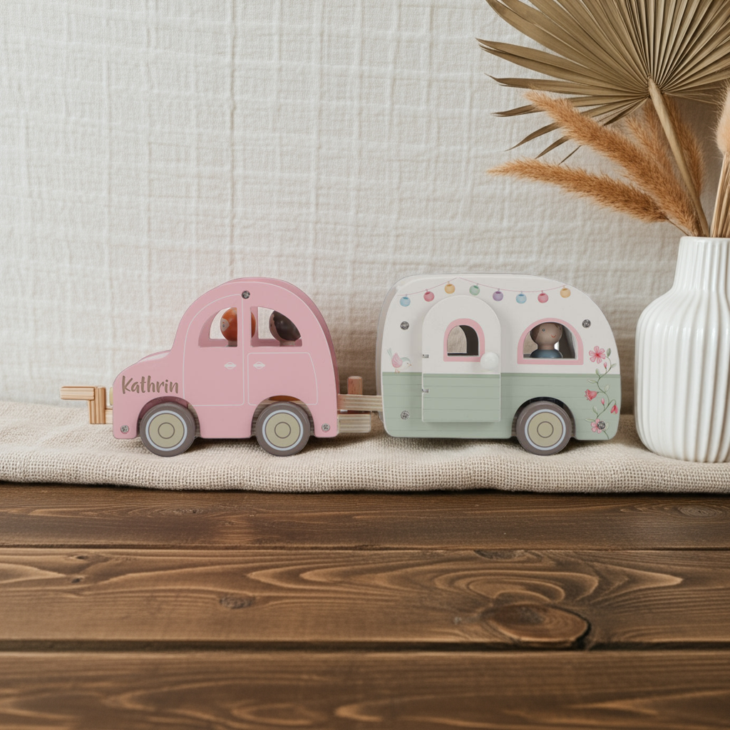Voiture jouet avec caravane – Jouet d'imitation pour enfants